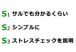 サルでもわかるくらいシンプルにストレスチェックを説明