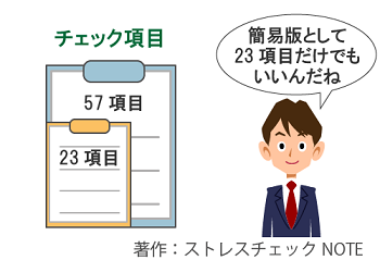 ストレスチェックの57項目と23項目の違い